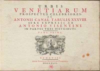 A vista mais famosa da cidade de Veneza Air Reproduzido por Antonio Visentini na Parte Três Distribuído Parte um de Antonio Visentini