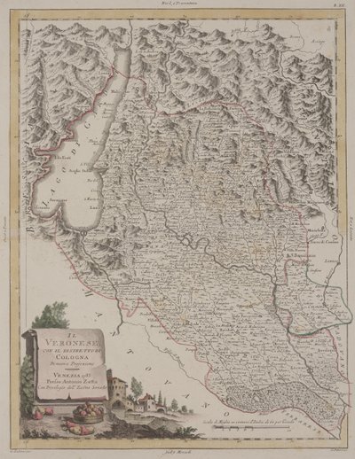 A região de Verona com o distrito de Colônia, 1783 de Antonio Zatta
