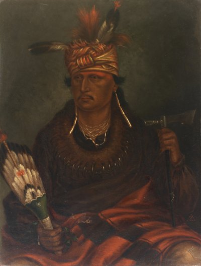 Chetan-woa-kutoa-mang O falcão que caça andando, ca. 1887. de Antonio Zeno Shindler