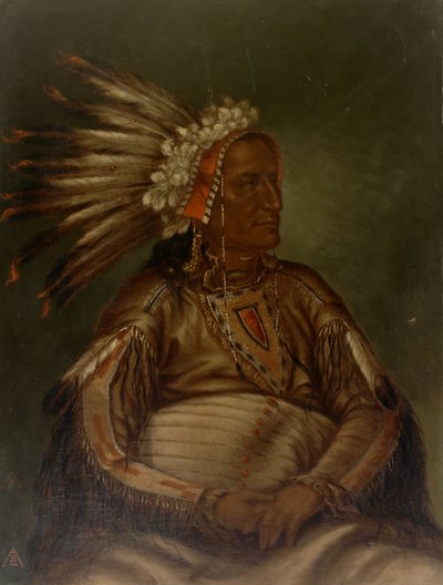 O-mata-a-luta Red Plume, ca. 1887. de Antonio Zeno Shindler