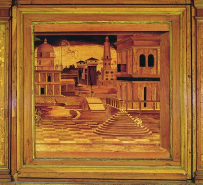 Painel de marchetaria da Gruta de Isabella d