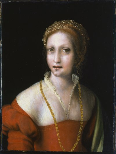 Italiano: Retrato de uma jovem Mulher Retrato de uma jovem rapariga de Antonio da Correggio