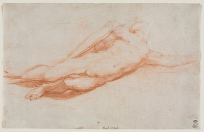Estudo de um soldado caído, possivelmente a conversão de Saulo reto ..., c. 1525 de Antonio da Correggio