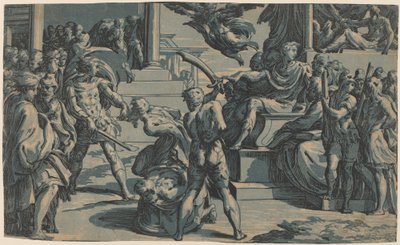 O Martírio dos Santos Pedro e Paulo, c. 1530. de Antonio da Trento