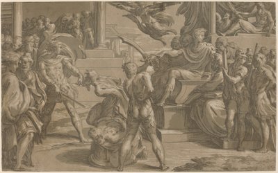 O Martírio dos Santos Pedro e Paulo [reto], c. 1530. de Antonio da Trento