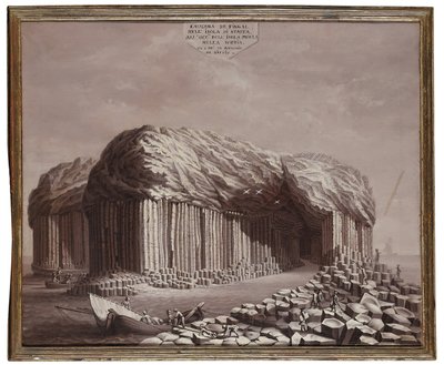 Caverna de Fingal, Escócia (óleo sobre tela) de Antonio de Bittio
