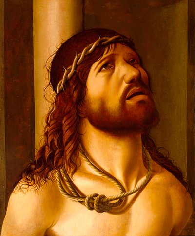 Cristo na Coluna (óleo sobre tela transferido do painel) de Antonio de Saliba
