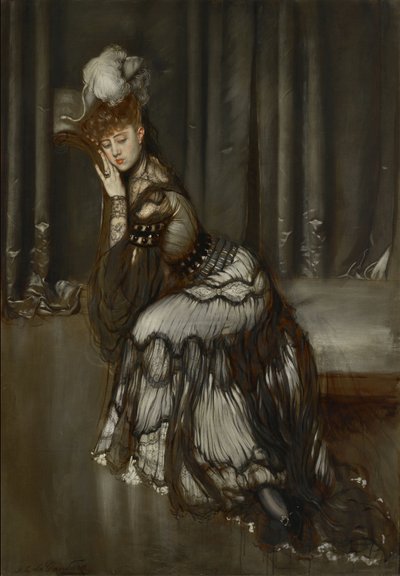 Retrato de Madame Salvator Pintura de Antonio la Gandara (1861-1917) de Antonio de la Gandara