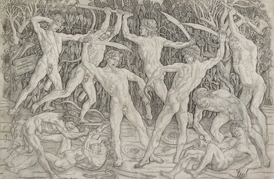 Batalha de Homens Nus, c1470-1475 de Antonio Pollaiuolo