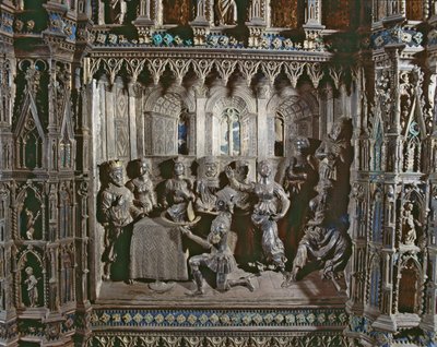 Festa de Herodes, com Salomes Dance, Altar de Argento, 1478 (prata) de Antonio di Salvi