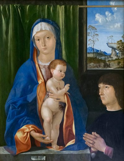 Virgem Maria com Criança e doador de Antonio known as lo Zingaro Solaro
