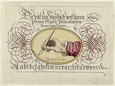 Amostra de escrita com mão de escrita de Antonius Smyters