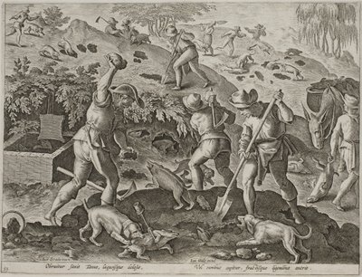 Caça ao texugo de Antonius Wierix