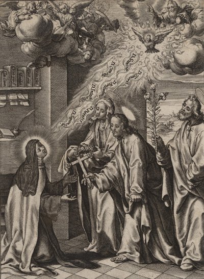 A Visão de Santa Teresa, 1570-1604. de Antonius Wierix