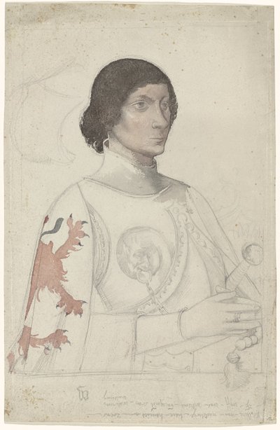 Estudo sobre o retrato de um cavalheiro de Naaldwijk de Antoon Derkinderen