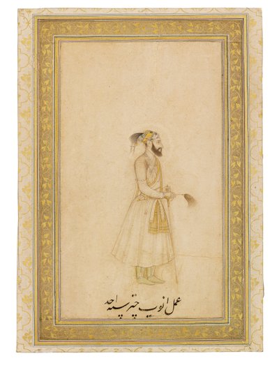 Retrato do Imperador Aurangzeb, Índia de Anup Chattar