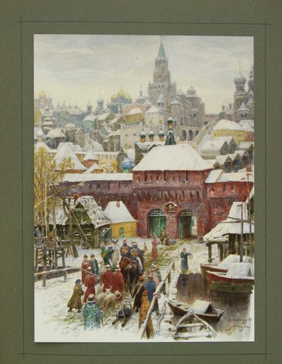 Ilustração para Grão-ducal, caça czarista e imperial na Rússia por N. Kutepov, 1896 de Apollinari Mikhailovich Vasnetsov