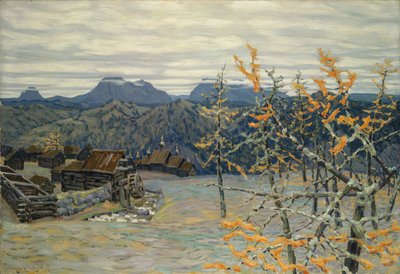Aldeia nos Montes Urais de Apollinari Mikhailovich Vasnetsov