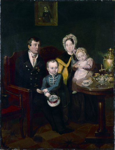 Retrato de família, 1837 de Apollon Nikolayevich Mokritsky