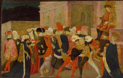 O estupro das Sabinas, século XV de Apollonio di Giovanni di Tommaso