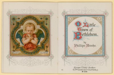 Ilustração para O Pequena Cidade de Belém (chromolitho) de Archibald Henning