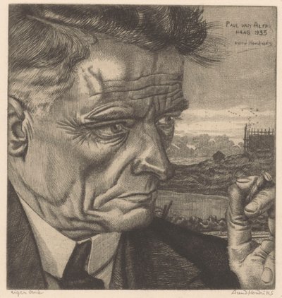 Retrato de Paul van Alf de Arend Hendriks (signed by artist)