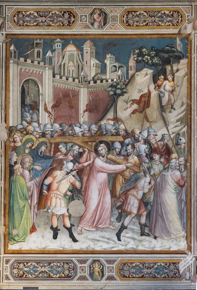 Cenas da vida de Cristo: Ascensão ao Calvário de Aretino Luca Spinello or Spinelli