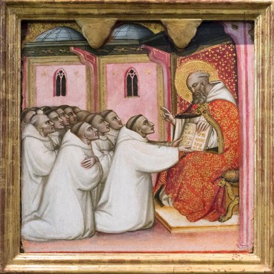 São Bento abençoa os monges de Aretino Luca Spinello or Spinelli