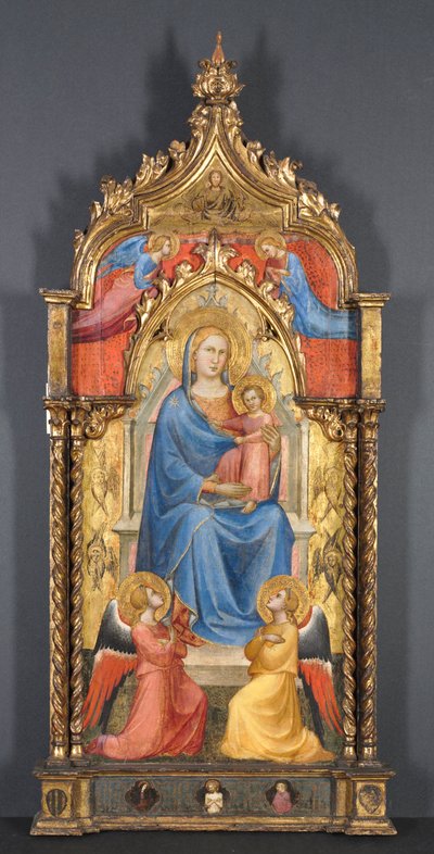 Virgem e Menino com Anjos, 1405. de Aretino Luca Spinello or Spinelli