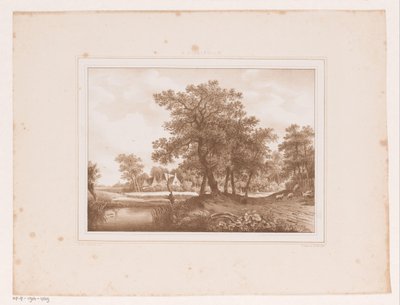 Vista de uma estrada de campo e de uma vala de Arie Ketting de Koningh