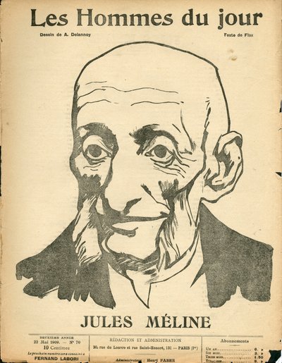 Capa de "Les Hommes du jour", Satirical B & W de Aristide Delannoy