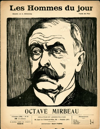 Capa de "Les Hommes du jour", Satirical B & W de Aristide Delannoy