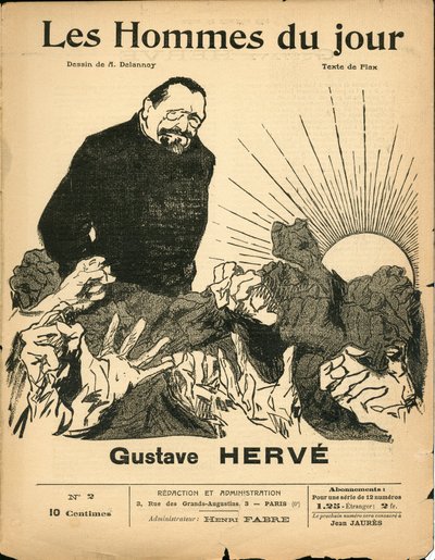 Capa de "Les Hommes du jour", número 2, Satirical in B & W de Aristide Delannoy