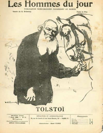 Capa de "Homens do Dia", Satirical em N & B de Aristide Delannoy