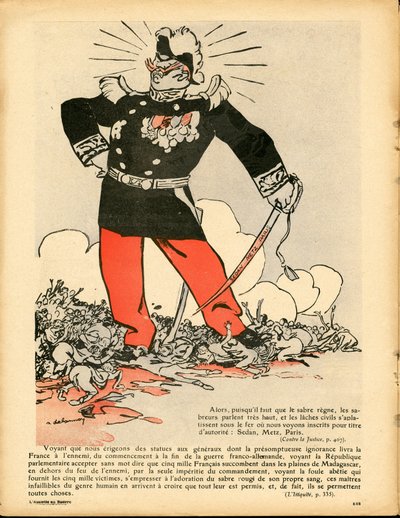 A Placa de Manteiga, número 401, Satirical em Cores de Aristide Delannoy