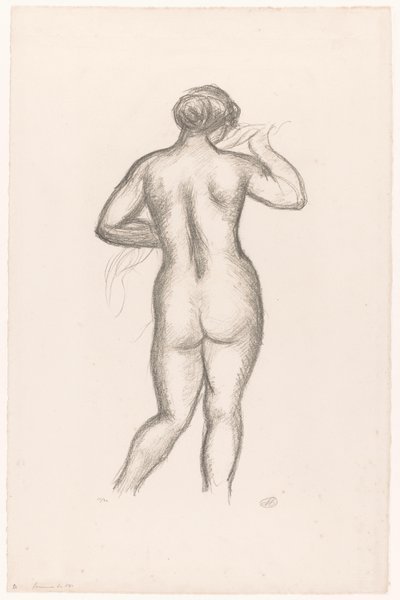 Nu feminino visto de costas Femme nue de dos (título original) de Aristide Maillol (signed by artist)