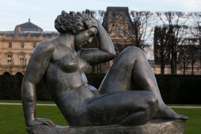 Jardin des tuileries, Aristide Maillol, Montagne 1937 (chumbo), Paris, França (foto) de Aristide Maillol