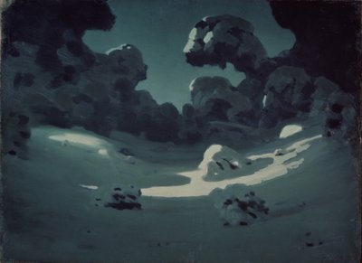 Manchas de luar na madeira. Inverno, 1898-1908 de Arkhip Ivanovich Kuindzhi