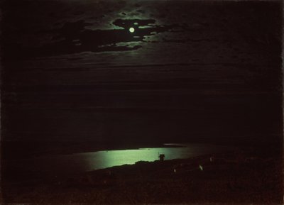 Noite enluarada no rio Dniepr, 1880 de Arkhip Ivanovich Kuindzhi