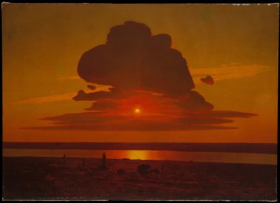 Pôr-do-sol vermelho no Dnieper de Arkhip Ivanovich Kuindzhi
