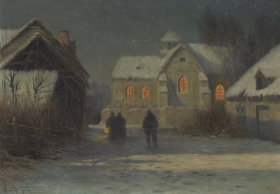 Missa da meia-noite, noite de Natal em Bertincourt, Champagne de Armand Guery