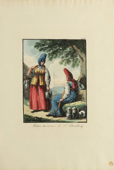 Leiteiras de Petersburgo, 1817 de Armand Gustave Haubigant