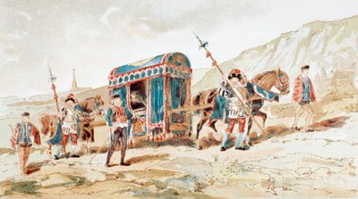 Uma Ninhada do Século XVI desenhada a cavalo de Armand Jean Heins