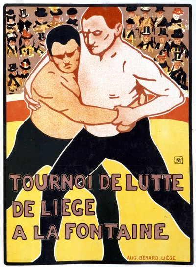 Torneio de Liège na fonte de Armand Rassenfosse