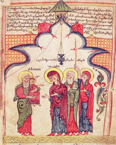 Apresentação no Templo a partir de um Evangelho, c.1200 de Armenian School