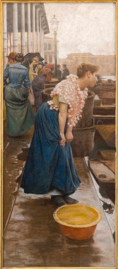 Um plebeu veneziano (têmpera sobre papel) de Arnaldo Ferraguti