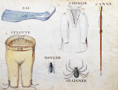 Ilustrações de "Um Livro do Alfabeto Francês de 1814", pub. de Charles Plante Fine Arts, 1814 de Arnaud de Beauregard