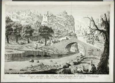 Vista de uma parte do caminho dos Gigantes de Vals em Vivarais de Arnauld Eloi Gautier D