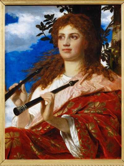 Die Muse des Anakreon - A musa de Anakreon ... (pintura sobre tela) de Arnold Böcklin