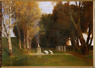 Heiliger Hain - Bosque sagrado ... (pintura sobre tela) de Arnold Böcklin